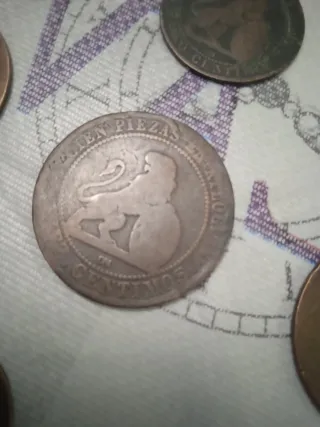 LOTE 13 MONEDAS ALFONSO XII 1870-1878 DE COBRE