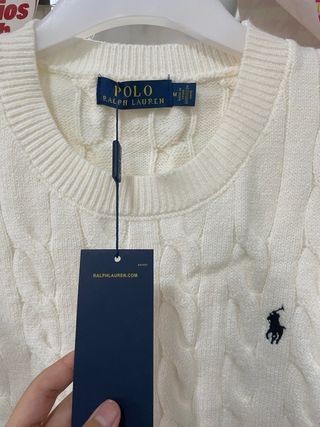 Polo Ralph Lauren Jersey Blanco Talla M Nuevo