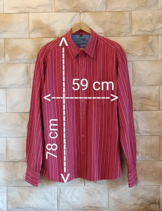 Camisa roja rayas Smog hombre talla XL