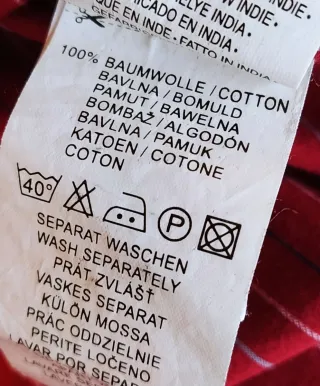 Camisa roja rayas Smog hombre talla XL