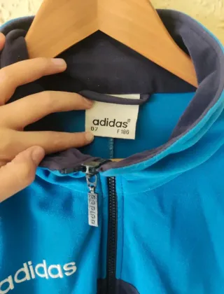 Chaqueta Adidas Retro Azul y Blanca