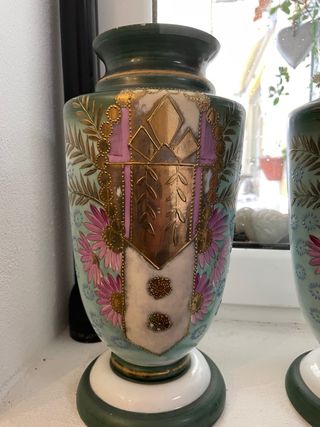 Par de jarras de porcelana vintage