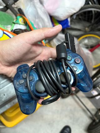 Mando PS2 Azul Transparente Sony