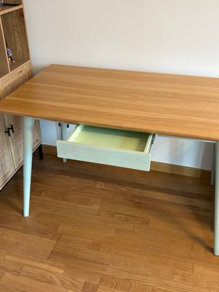 Escritorio Nórdico Madera y con Cajón