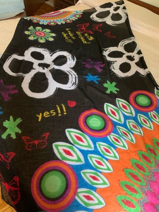 Scialle/Foulard Desigual Nero Multicolor 100x190