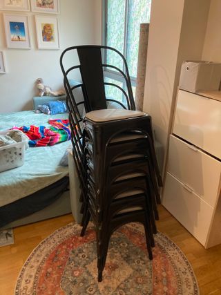 Sillas Sklum Lix Apilables (Negro/Blanco)