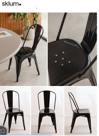 Sillas Sklum Lix Apilables (Negro/Blanco)