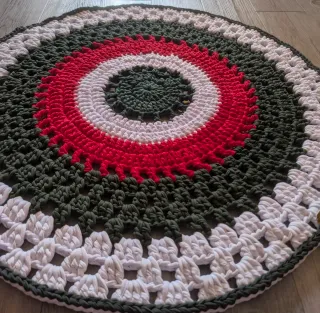 Alfombra Redonda Crochet Multicolor