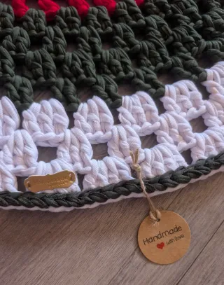 Alfombra Redonda Crochet Multicolor