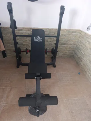 Banco de pesas HOMCOM con discos