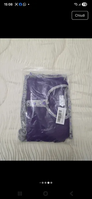 Pigiama donna viola e grigio