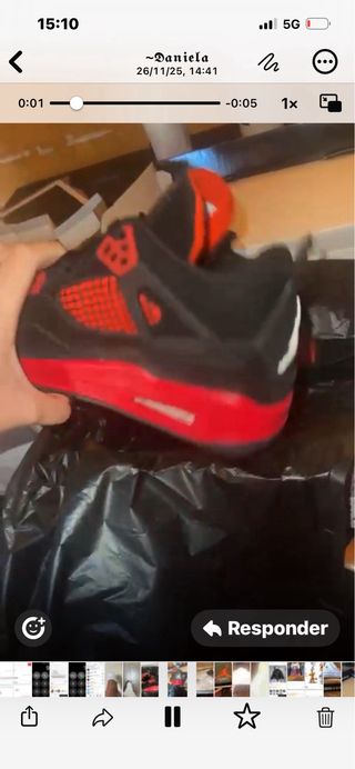 Zapatillas Jordan Negras y Rojas Nuevas