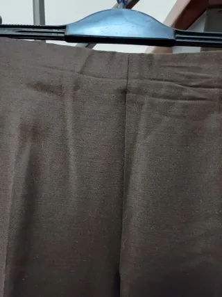 Pantaloni classici in lana marrone