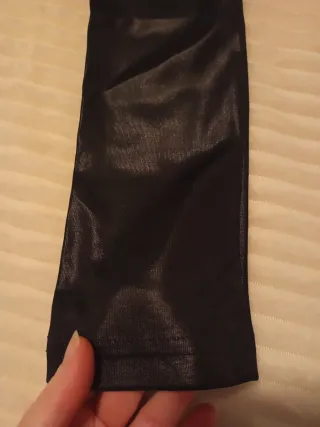 Leggings effetto pelle lucido nero