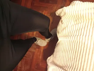 Leggings effetto pelle lucido nero