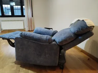 Butaca eléctrica azul/gris