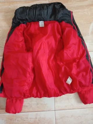Chaqueta Joma niño invierno roja y negra