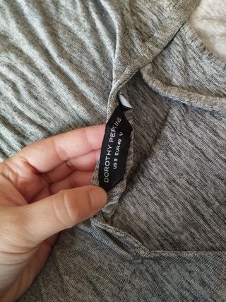 Camiseta plateada fiestas Dorothy Perkins Talla M