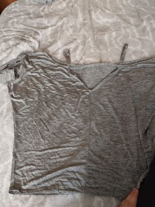 Camiseta plateada fiestas Dorothy Perkins Talla M