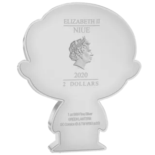 Moneda Plata 1 Oz LINTERNA VERDE Chibi Proof 2020