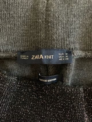 Pantaloni Zara knit lurex tg M limited edition