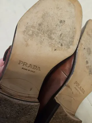 Scarpe Monk Strap Prada Marroni Uomo