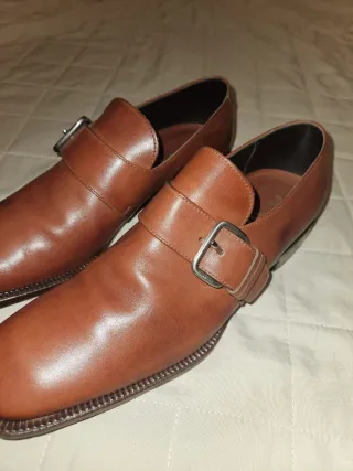 Scarpe Monk Strap Prada Marroni Uomo