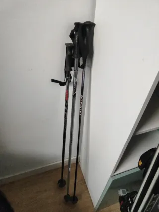 Esquís Salomon + 3 palos de regalo.