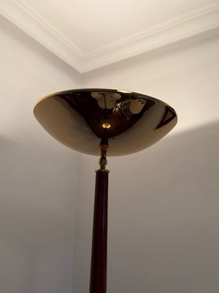 Lámpara de pie vintage madera y metal