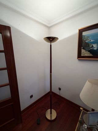 Lámpara de pie vintage madera y metal