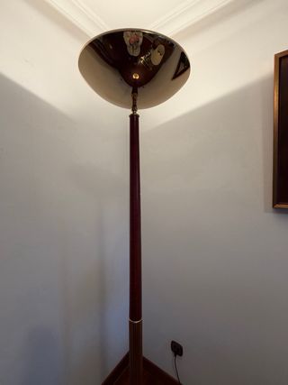 Lámpara de pie vintage madera y metal