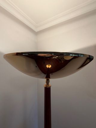 Lámpara de pie vintage madera y metal