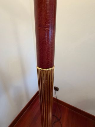 Lámpara de pie vintage madera y metal