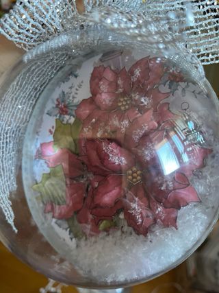 Bolas de Navidad Hechas a Mano plástico y papel