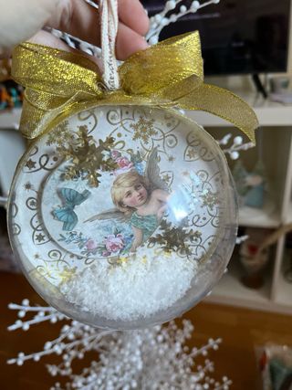 Bolas de Navidad Hechas a Mano plástico y papel