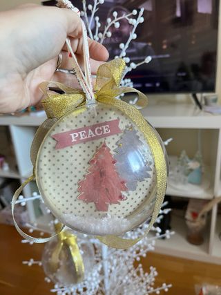 Bolas de Navidad Hechas a Mano plástico y papel