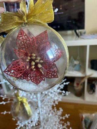Bolas de Navidad Hechas a Mano plástico y papel