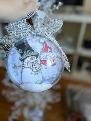 Bolas de Navidad Hechas a Mano plástico y papel