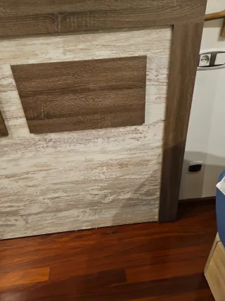 Cabecero de cama 1,60m ancho bicolor madera