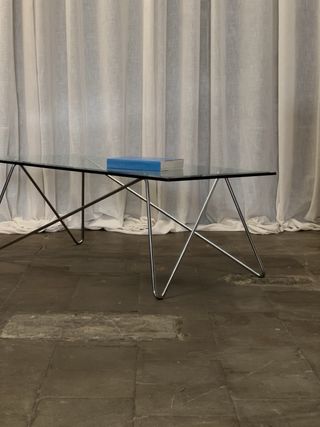 Mesa Centro Cristal Zig-Zag 1970s