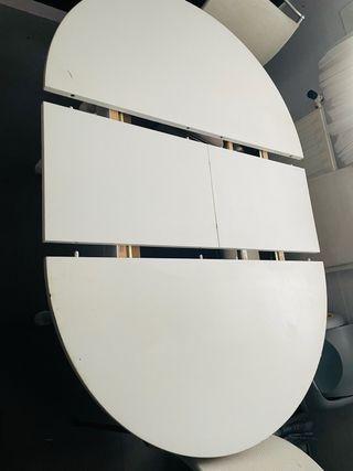 Mesa redonda extensible 4 patas 100cm de diámetro