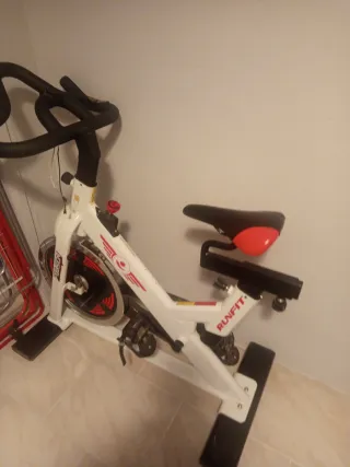 Bici Estática Spinning RUNFIT Blanca
