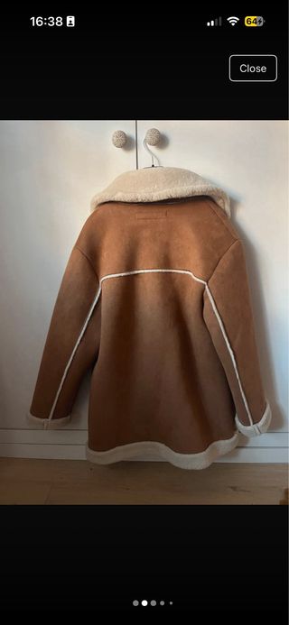 Abrigo Zara borreguito oversize