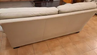 Sofá 3 plazas beige tela