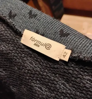 Vestido estampado azul y gris talla 42