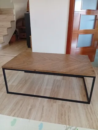 Mesa de centro madera y metal