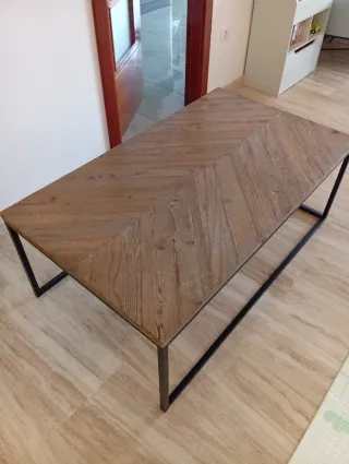 Mesa de centro madera y metal