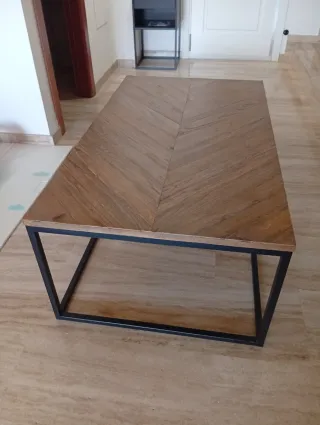 Mesa de centro madera y metal