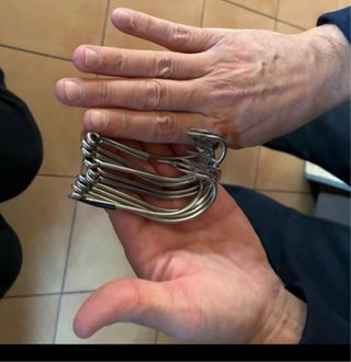 10 Anzuelos Pesca 7/0 10cm Nuevos