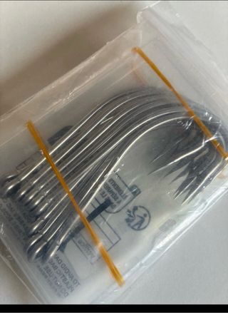 10 Anzuelos Pesca 7/0 10cm Nuevos